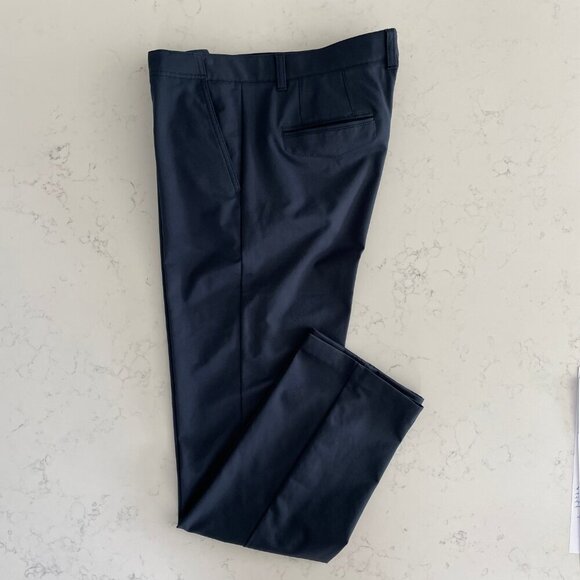 Hugo Boss Hakan5 Slim Fit Green Label 100% Poly Activewear Pants Navy Sz 36R - Picture 4 of 15
